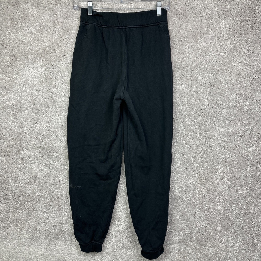 Lululemon‎ Relaxed High Rise Jogger Pants Black Size 2 LW5DP9S - Picture 2 of 7